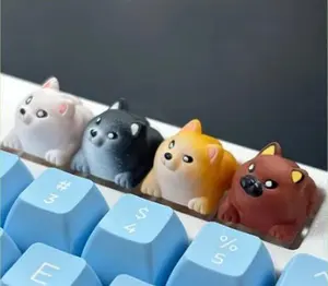 Funny Side Eye Shiba Inu Keycap – Cute Doge Artisan Keyboard Keycap, Novelty Mechanical Keyboard Key