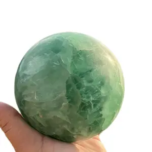 Blissful Crystals Green Fluoride Sphere Healing Crystal for Natural Energy Benefits
