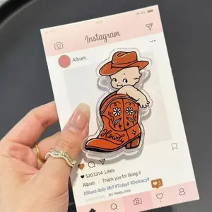 Kewpie Cowboy MagSafe Phone Grip, Western Boot Baby Griptok, Howdy Aesthetic Phone Stand, Cute Vintage Country Accessory Gift