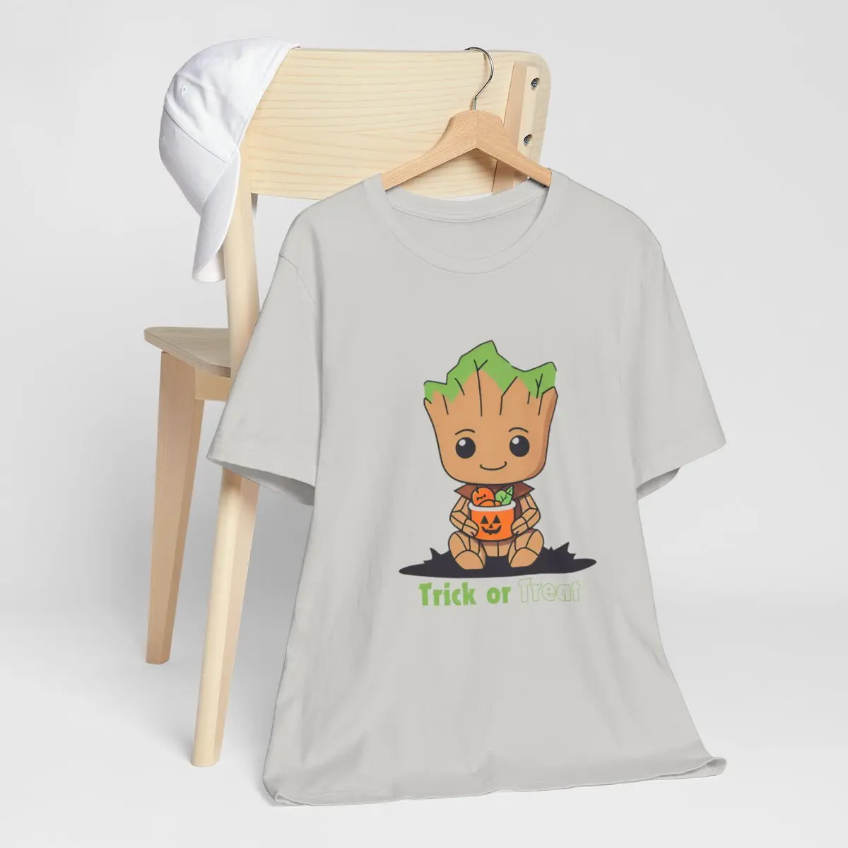 Groot Trick or Treat Tee - Soft Cotton Unisex T-Shirt - Fit, Fabric - Fall wear, I am Groot
