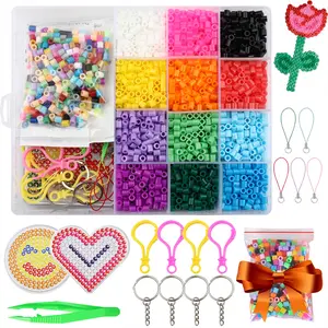 Fuse Bead Perler beads kits Stackable Bead Mix Adult DIY Craft Kit, Creative Handmade Puzzle Board Set, Includes Accessories, Perfect for Adults' Artistic Projects & Hobbies
