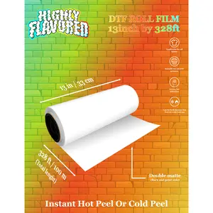 13in by 3936in (328ft) DTF Film Roll (Instant Peel)