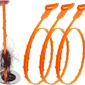 Drain Snake, Drain Clog Remover,Hair Snake Tool Drain Opener,Sink Snake for Sewer Kitchen Sink Bathroom Tub Toilet Clogged Drains Relief Cleaning Tool, 3 Pack 25 Inch