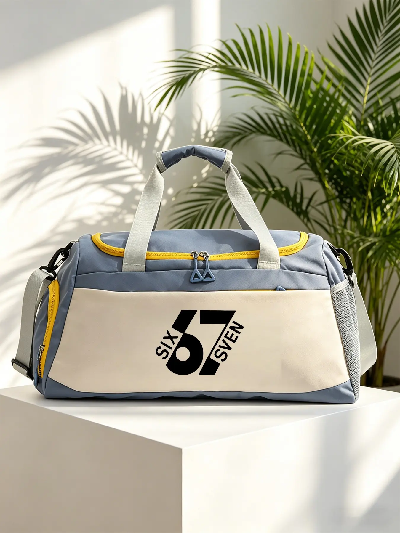 Colorblock Duffel/weekender Bag, Large Capacity Dry/wet Separation Gym Bag, Workout Bag, Unisex Handheld Crossbody Luggage, Ideal for Fitness/gym/short Trips, Sports Duffel Bags