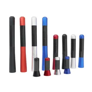 Universal Aluminum 8cm Car Decoration Radio Carbon Fiber Antenna Decorative Antenna Roof Signal Antenna Modified