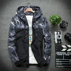 Men's Outdoor Hooded Jacket - Camouflage Print Design, Loose and Comfortable, Suitable for Hiking, Cycling, Casual Wear (Machine Washable Autumn Winter Spring Camping Gear Durable Outdoor Apparel) - Men's Gift Recommendation - Men's Outdoor Jacket