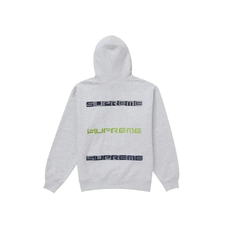Supreme Men's AOI Stacked Hooded Sweatshirt Ash Grey, from StockX