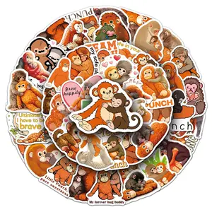 100sheets two sets of repetition Punch little monkey lovely fun stickers desktop albums mobile phone stickers