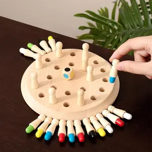 Wooden Memory Chess Game, Round Table Game, 1 Set Color Memory Matching Game, Learning Activities Educational Toys, Montessori Toys, Strategy Board Games, Kid Board Games, Fun Board Games, Ideal Gifts