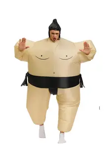 Inflatable Sumo Wrestling Suits, Japanese Sumo Costume Adult, Blow Up Costume, Inflatable Halloween Costumes for Men Women, Fun Party, Polyester