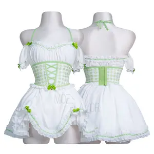 Cottage Maiden Checkered Ruffle Dress