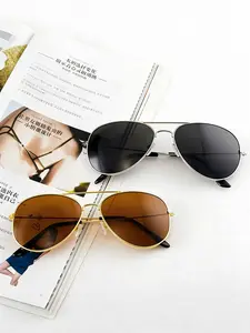 2 Pack Premium Military Style Classic Aviator Sunglasses, Durable Metal Frame, Polarized Lenses, Classic Look, 400 UV protection, Enhanced Clarity, All Seasons for Men