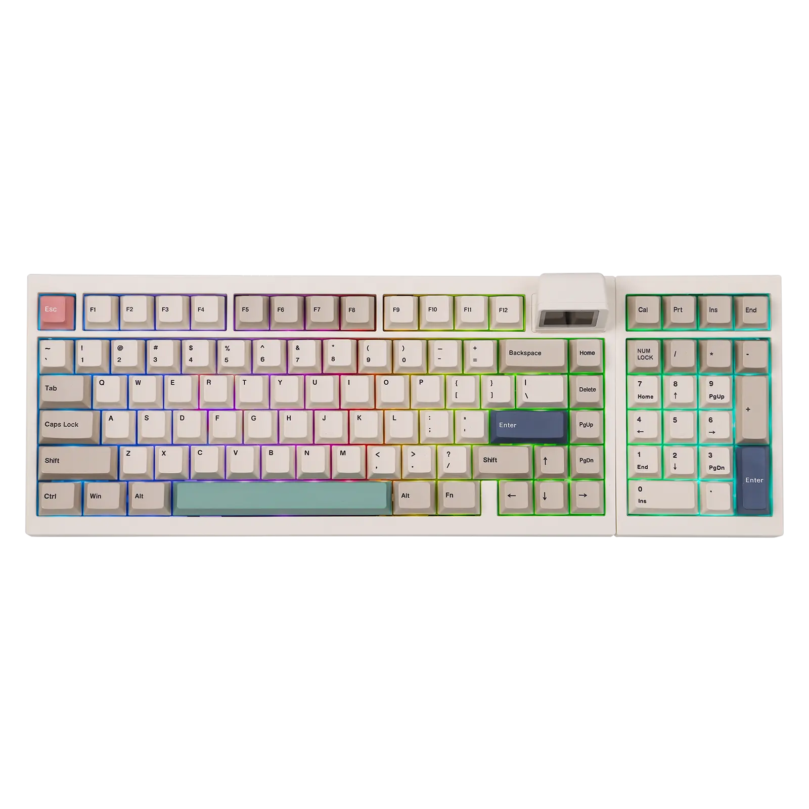 EPOMAKER RT98 Creative Modular Retro Gaming Keyboard with Detachable Mini TV Hot Swap Tri-Mode BT/2.4G/USB-C Custom Driver RGB Backlit PBT Keycap Creamy Mechanical Keyboard for Win/Mac thocky creamy keyboard back to school shopping