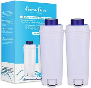 2-Pack PrimaPure Coffee Espresso Machine Water Filter Replacement For DeLonghi DLSC002, DLS C002, SER3017, 5513292811, ESAM, ECAM, ETAM Series
