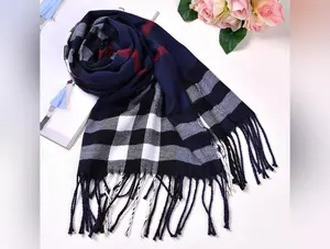 Unisex Plaid Pattern Turban Scarf/Headband