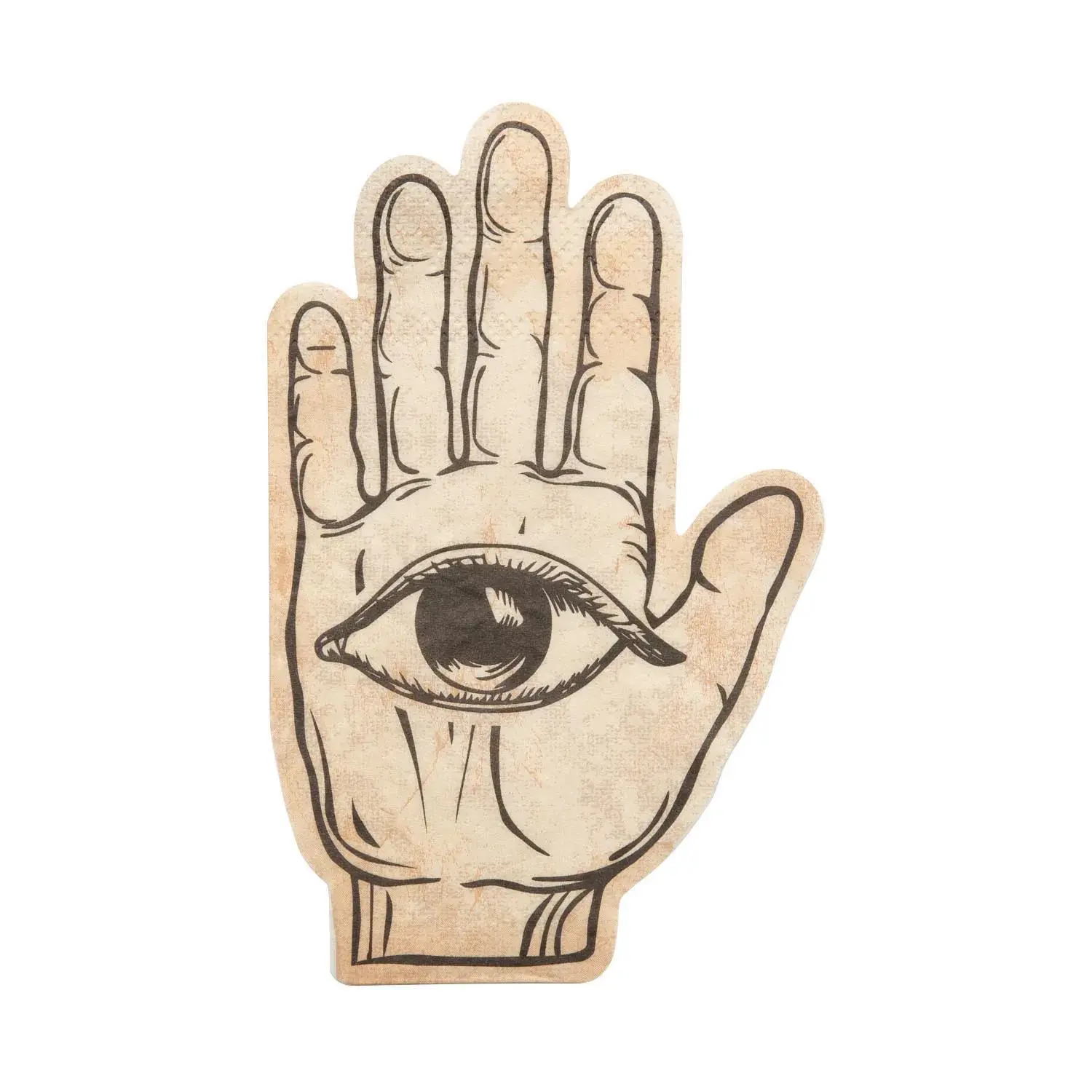 Handy Fortune Teller Hand-Shaped Disposable Luncheon Napkins - 16 Pcs, for Halloween Party, Birthday, Party Decor with Unusual Look