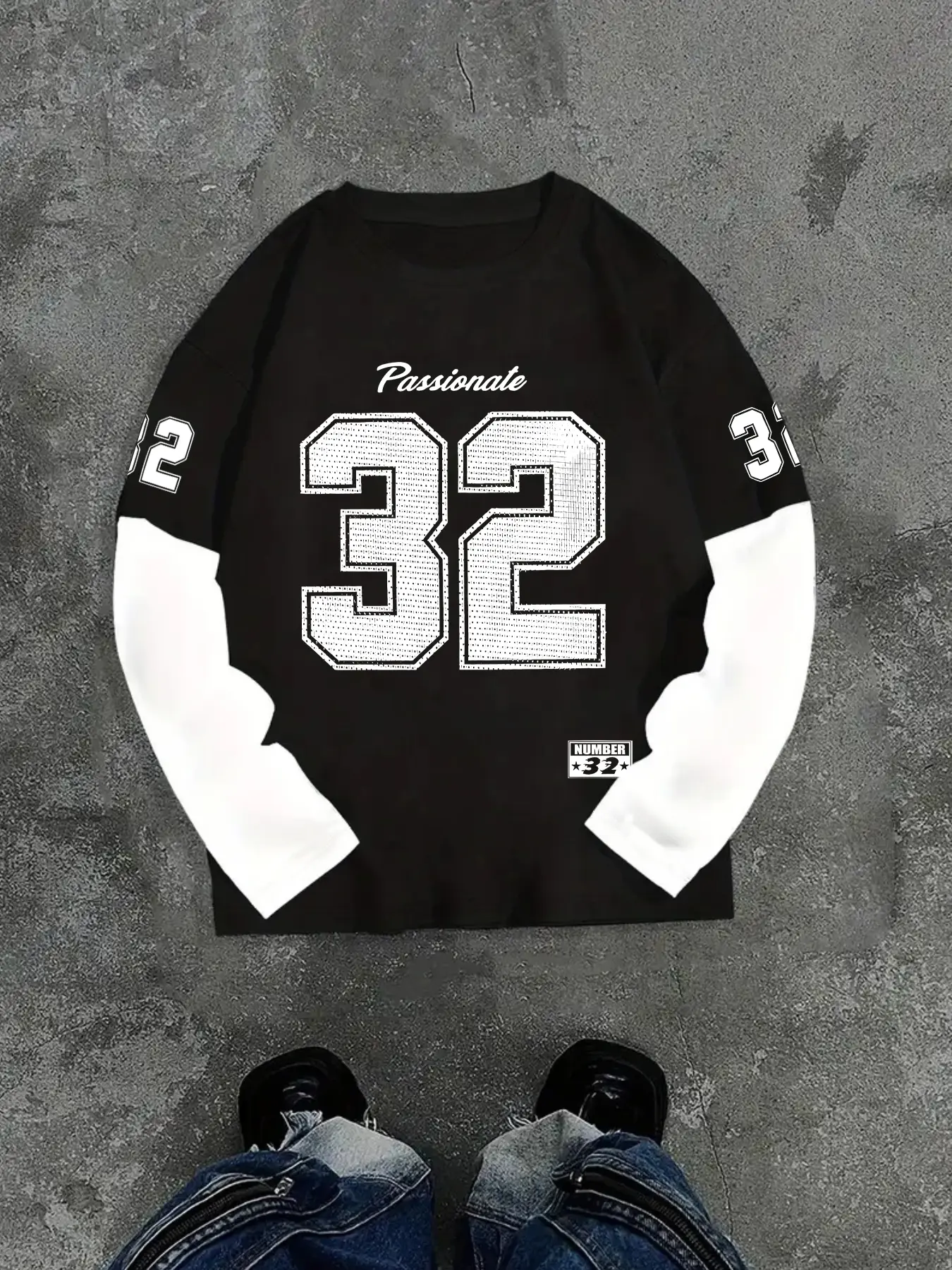 Men's Casual Round Neck Long Sleeve Fitted T-Shirt, Unique Digital Print Design, Comfortable Fabric, Fashion Essential for Fall Season, Casual Style Tee
