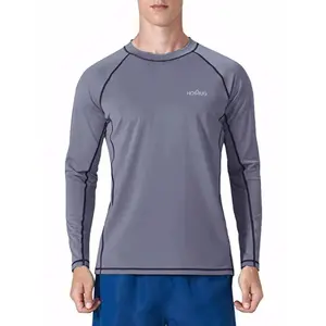 Men's Letter Print Contrast Binding Sports Tee, Regular Fit Long Sleeve Round Neck T-Shirt for Outdoor Activities, Casual Sportswear for Men