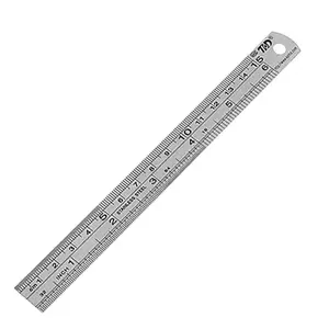 Stainless Steel Office Ruler Set 12 Inch & 8 Inch & 6 Inch optional Metal Metric and Imperial Rulers Kit for Engineering & Teaching & Office