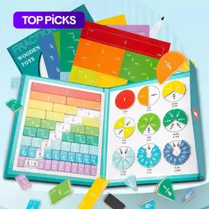 Magnetic Fraction Demonstration Book, 1 Set Math Teaching Aid Basic Arithmetic Operations Learning Toy Gift, School Supplies, Interactive Visual Learning Tool for Kids#GLOBAL PICKS