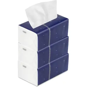 Soft Facial Napkins, Toilet Paper, Bag Cover, Not In Box, Disposable Facial Tissue, White Facial Paper Tissue, Material Native Wood Pulp Fiber NOT COTTON, 4-Ply, 3 Pack, 360 Sheet per Pack