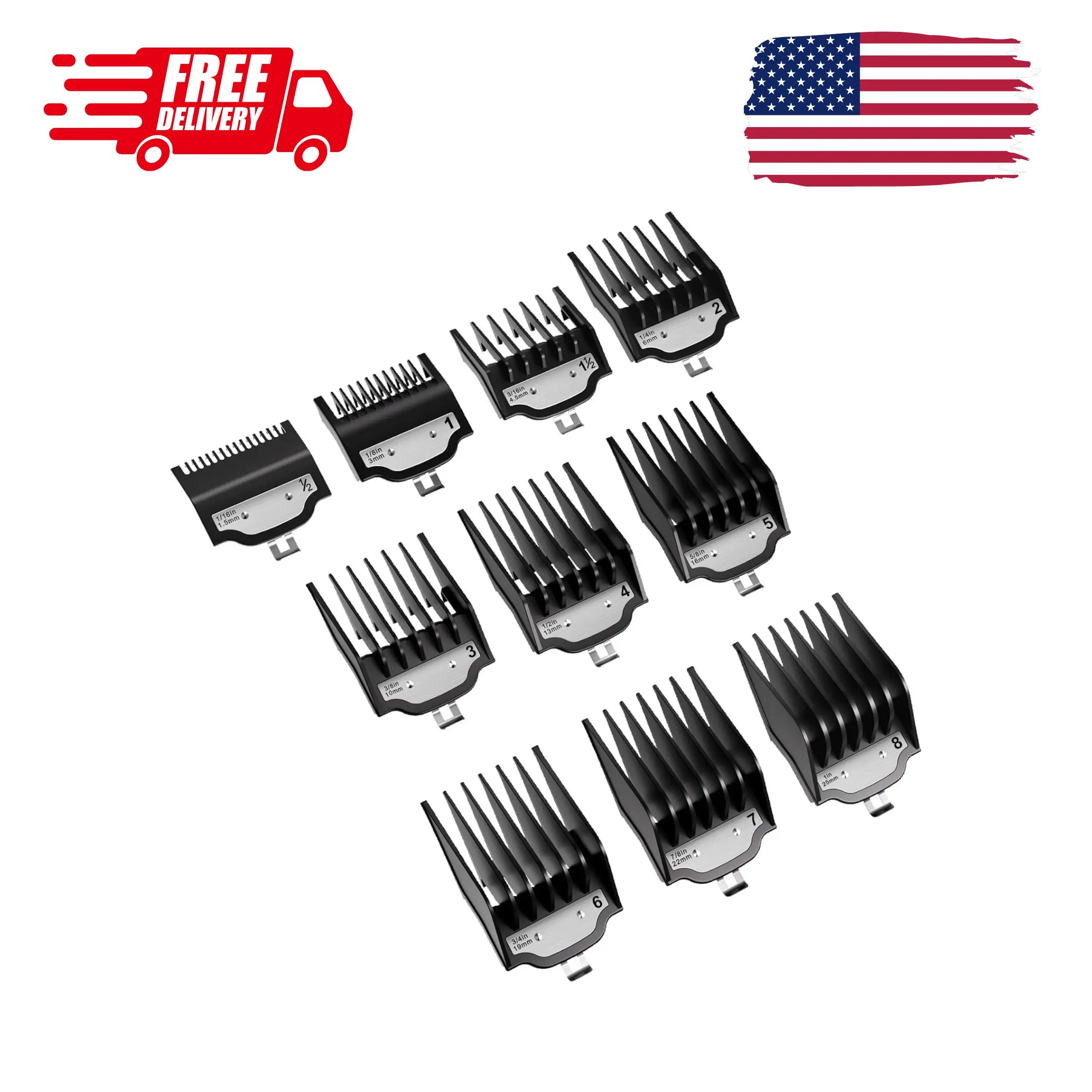 Professional for Wahl Clipper Guards Set, 10 Pcs