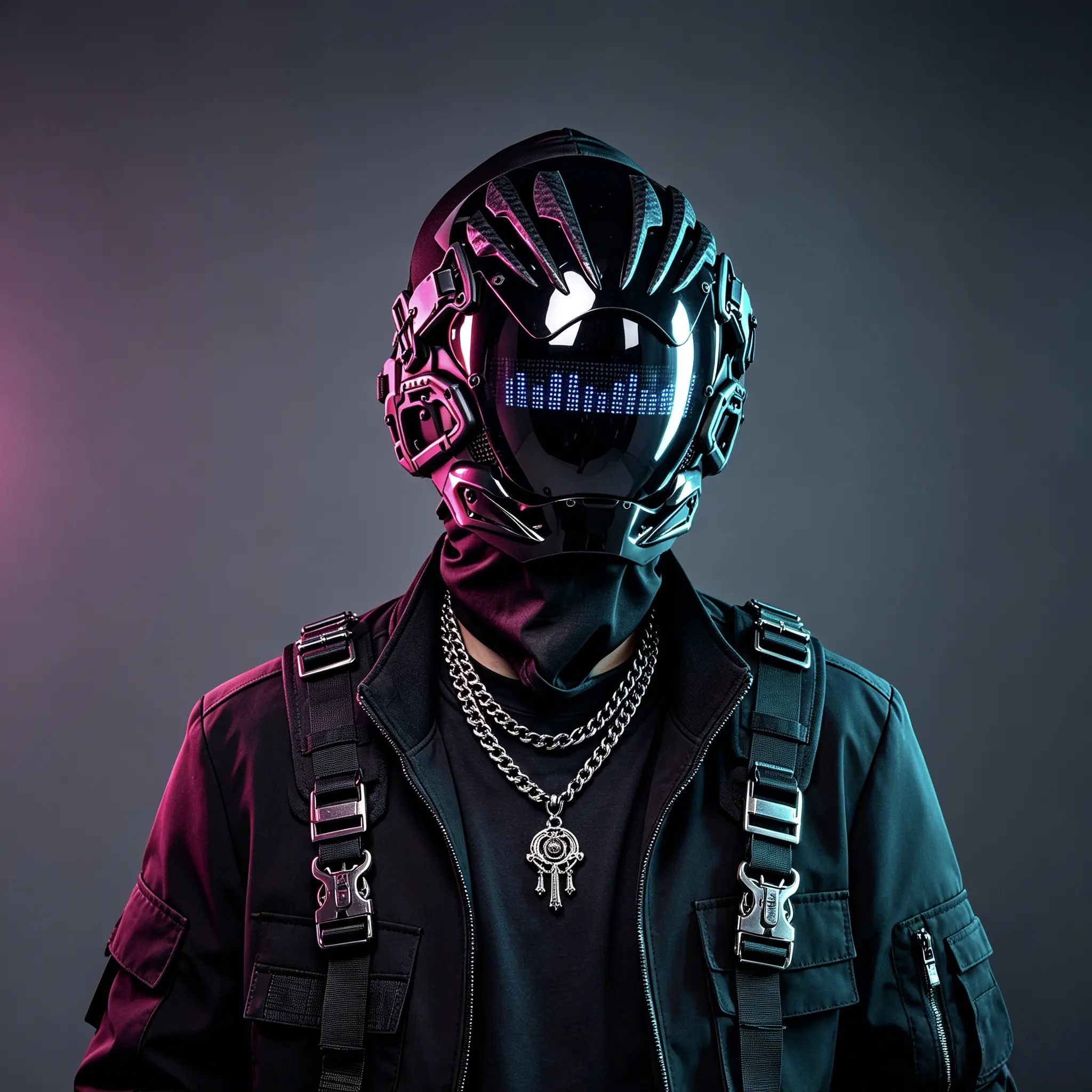COSTRIBE CyberPunk LED Full Face Halloween Mask, Light Up Futuristic Accessory for Halloween Rave Festival outdoorfun Mask Design face masks face mask