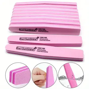 10 piece professional double-sided nail file block, colorful sponge nail polishing strip, manicure and pedicure tool accessories, Nail Care, suitable for toenail and foot cleaning