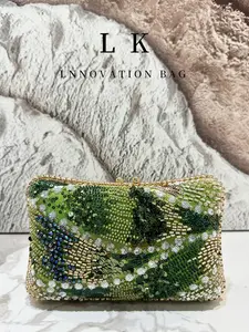 Elegant Light Sequined Evening Bag, Flap Square Bag, Luxury Handbag for Women, Perfect for Parties, Weddings, Balls, Ideal Valentine's Gift, Glitter Evening Bag