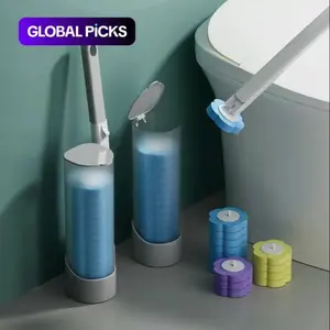 ABS Wall-Mounted Rustproof Toilet Brush Set with Rotatable Holder, Fragranced Multi-Use Bathroom Cleaning Tool for Toilet Maintenance tiktokshopspringglowup