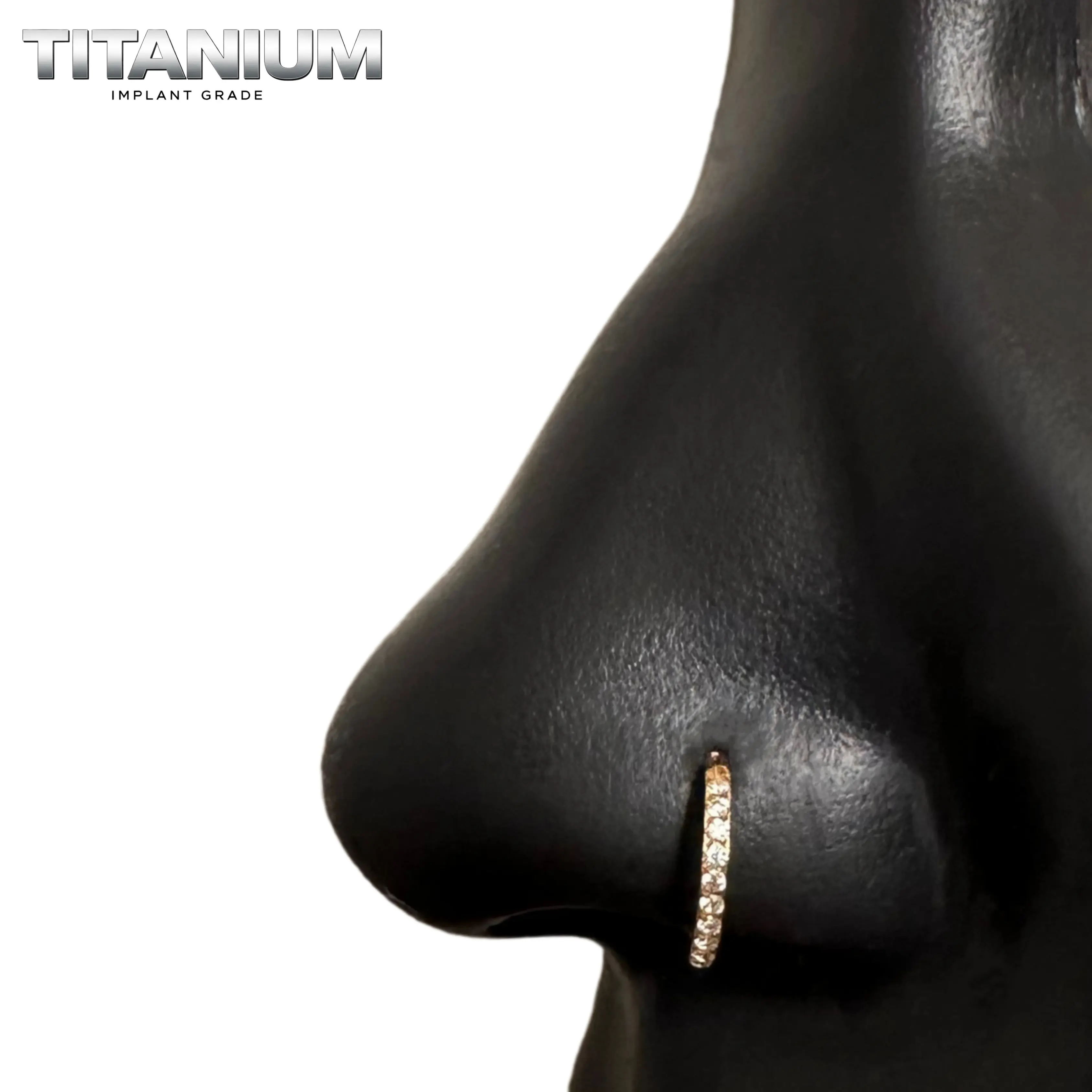 Statement Gold Clicker Diamond Nose Hoop Elegant Nose Jewelry