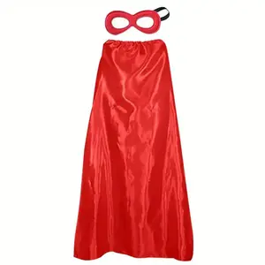 Superhero Cape and Mask Set for Adults, Unisex Super Hero Festive Dress-Up Costume, Perfect for Spirit Day, Halloween Parties & Gifts