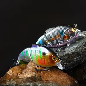 Realistic Fishing Lure with S-Shaped Swimming Action and Soft Tail Design, Multi-Color Bass Trout Saltwater Fish Bait, Artificial Fishing Lure