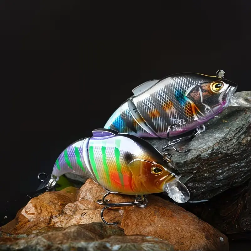 Realistic Fishing Lure with S-Shaped Swimming Action and Soft Tail Design, Multi-Color Bass Trout Saltwater Fish Bait, Artificial Fishing Lure