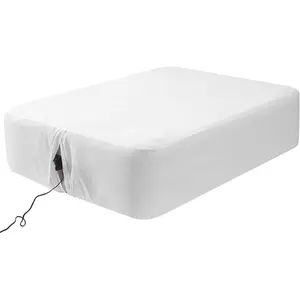 Fitted Sheet for Queen Air Mattress, with 18-24 Inch Extra Deep Pocket, Soft Breathable Mattress Cover for Inflatable Air Bed, White