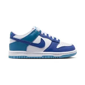 Youth Nike Dunk Low White/Game Royal-Dutch Blue (FB9109 130) (GS)