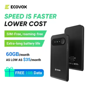 ECOVOX Unlimited 4G eSIM Portable WiFi Hotspot Travel Router - High Speed WiFi, 1GB Fast Global Data, 13h Battery, Quick Setup, Secure, Connects Up To 9 Devices, No Contract, For Travel & Home Use