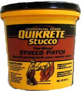 212 MAIN Quikrete 865032 Pre-Mixed Stucco Patch - 1 Qt, Ready-To-Use Stucco Repair Tool for Hardware Applications