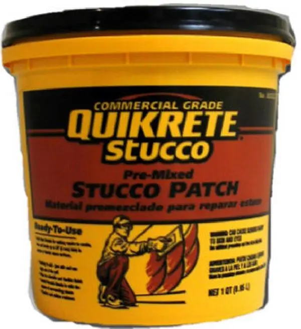 212 MAIN Quikrete 865032 Pre-Mixed Stucco Patch - 1 Qt, Ready-To-Use Stucco Repair Tool for Hardware Applications