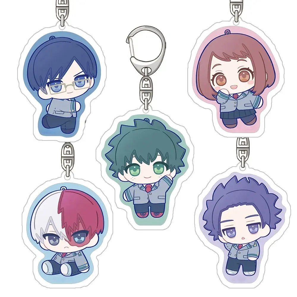 9 Styles Of My Hero Academia Midoriya Izuku Bakugou Katsuki Todoroki Shoto OCHACO URARAKA Acrylic Keychain, Anime Gifts - Cute Characters, Kawaii Bag Charm for Keys, Backpack & Gifts, Collectible Fan Accessory, Aesthetic Game Merch!