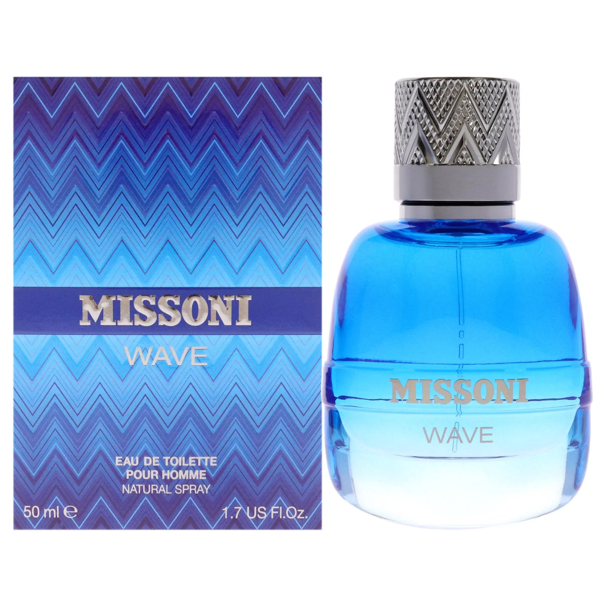 Missoni Wave Eau de Toilette for Men - Refined, Invigorating Fresh Scent Daily Wear Spray Bottle, 1.7 fl oz Mist Spray Bottle, Signature Unisex Fragrance