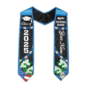 Personalized Guatemalan American Flag Graduation Sash, Customized Guatemala Graduation Stole, Guatemalan Graduation Sash 2025