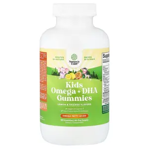Nature's Craft Kids Omega + DHA Gummies, Lemon & Orange, 180 Gummies
