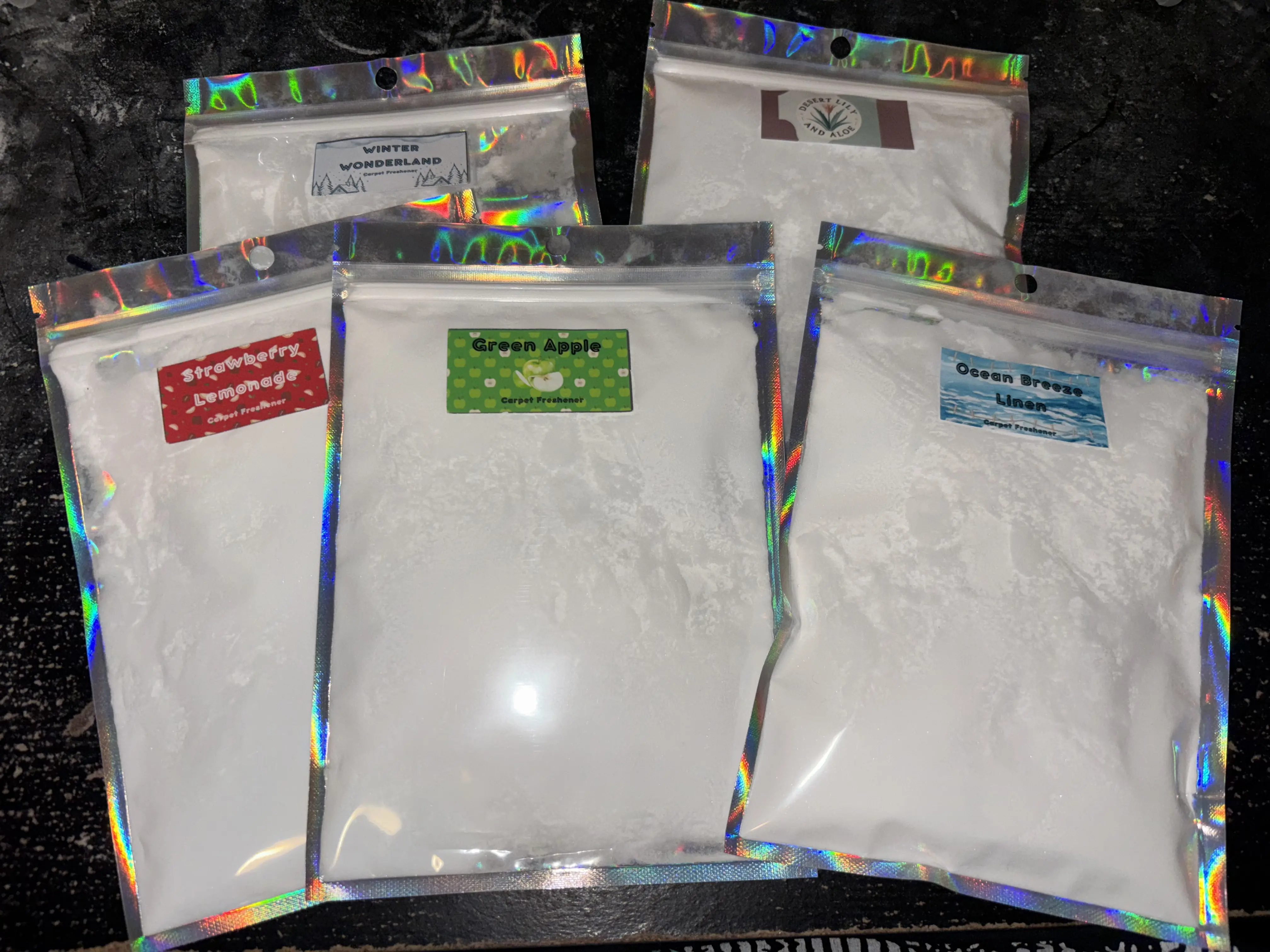 **** DISCOUNTED BUNDLES ***** Carpet Powder 8oz - RANDOMLY CHOSEN  SCENTS - Odor elimination - Power Clean - Vacuum