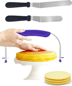 Cake Slicer Leveler for Even Layers, Adjustable Cake Leveler, Cake Leveler & Slicer Cutter Cake Cutter Slicer Leveler Cake Layer Cutter for Leveling Top of Layer, Cakes Baking Tools