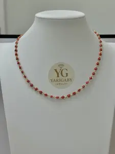 Yarigaby Jewelry CHOKER 45CM DE LARGO Elegant Red Beaded Necklace for Women Fashion Accessories