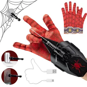 Spider Web Shooter V2 Upgrade Edition for Ages 3+, Spiderman Glove, Cool Spider Silk Role Play, Fun Interactive Toy, Parent-Child Battle, Outdoor Gift