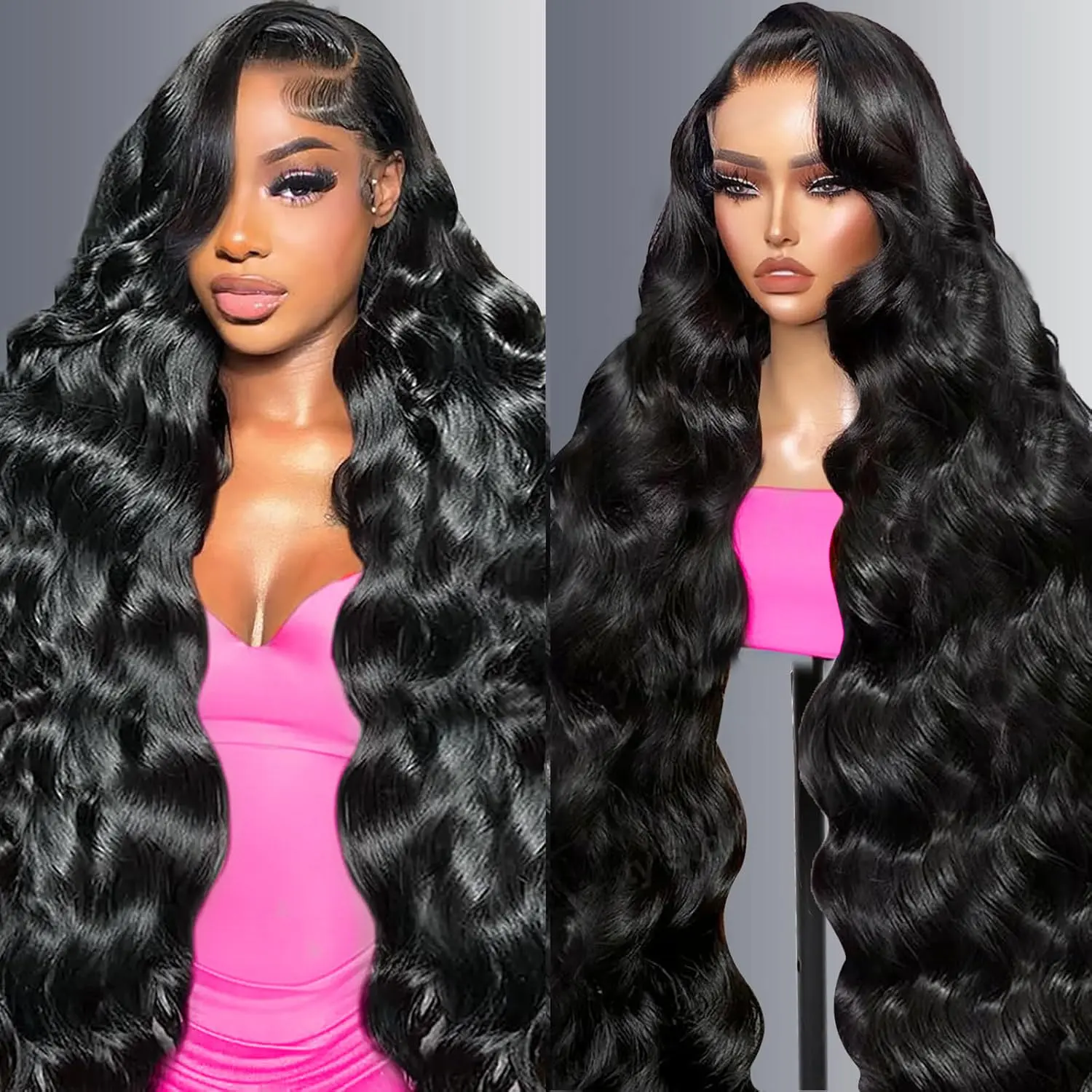 $59.99=Human Hair 13X4 Lace Front Lace Wig Straight & Body Wave & Deep Wave Wigs HD Transparent Lace Front Wigs Human Hair 13x4 for Black Women Frontal Hairline 180% Density Pre Plucked with Baby Hair