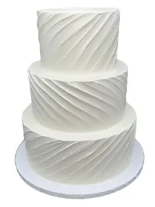 FromJennWithLove 3-Tiered Ivory Fake Cake 12 Inch for Weddings, Events and Milestone Celebrations, Made in USA