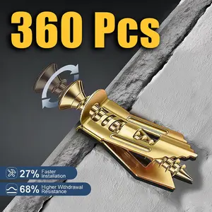 No Pre‑Drill Required Wall Mount Hardware for Drywall, 120/240/360 PCS Self‑Drilling Anchors and Screws, Reliable 66LB Max Load for Home Interior Use